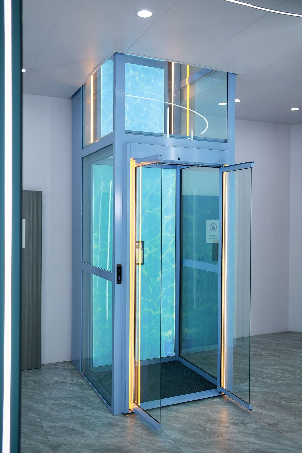 Levitex Signature with a light blue frame and a patterned back panel.