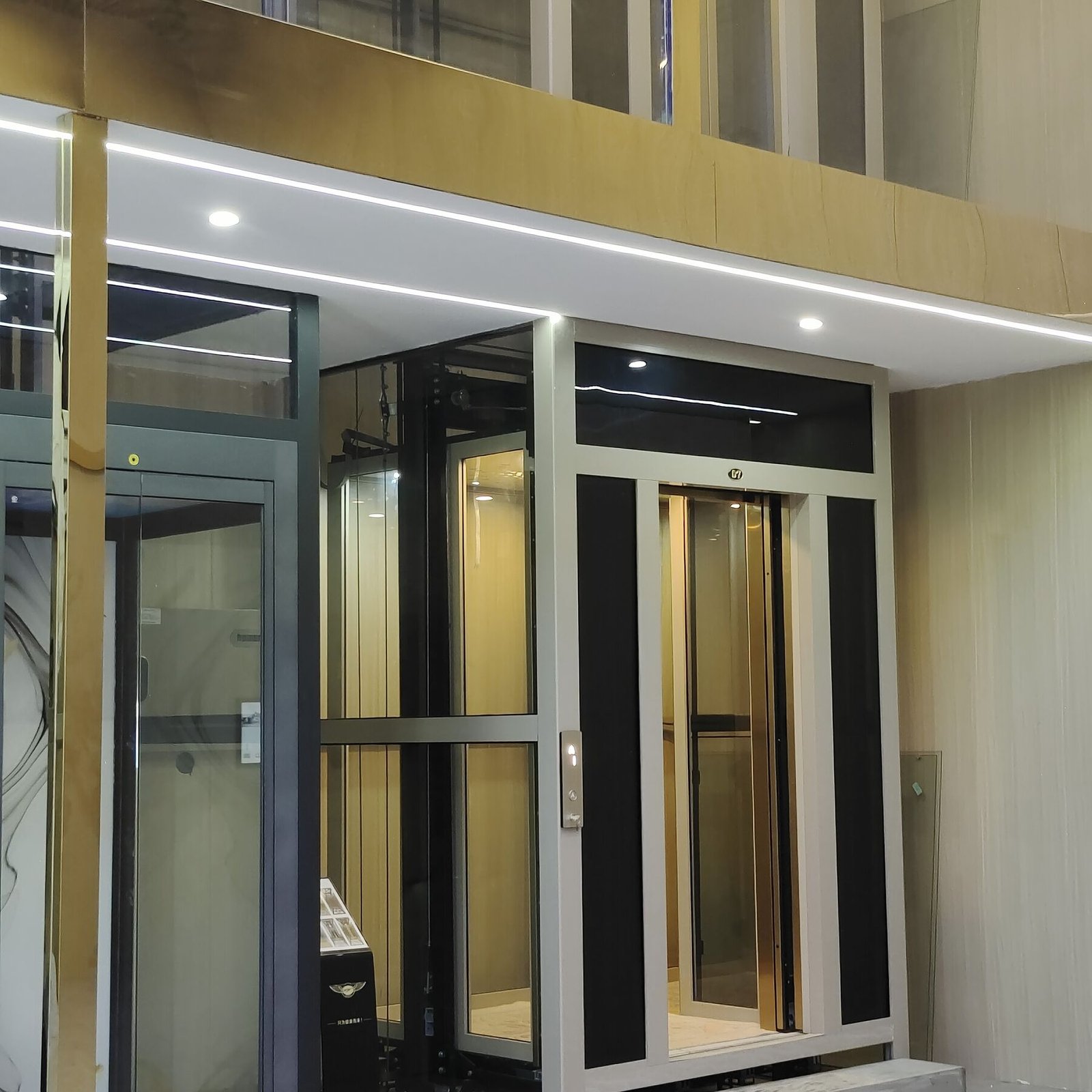 Levitex Max lifts with champagne and black frames side by side.